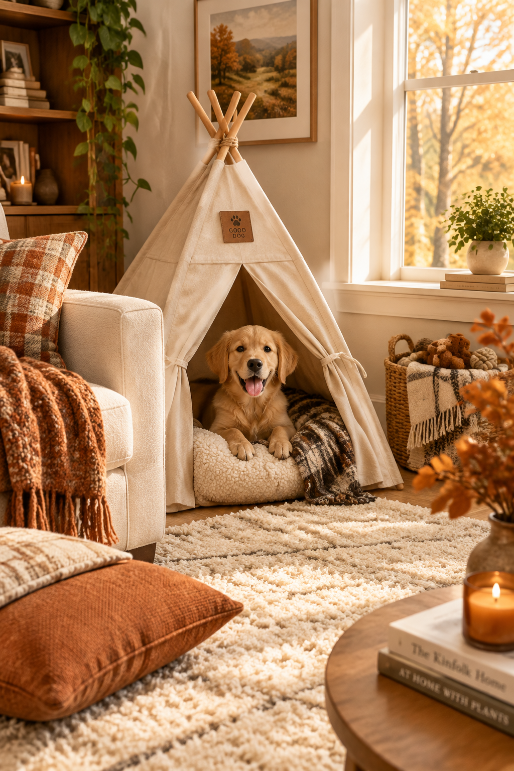 Canvas Pet Tent Lifestyle